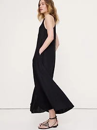 Linen Halter Maxi Dress