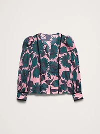 Lightweight Cotton Puff-Sleeve Top