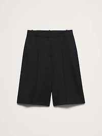 High-Rise Italian Wool Bermuda Short