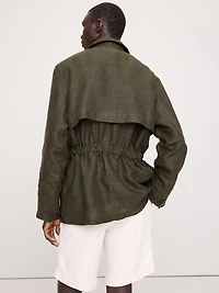 Linen Canvas Utility Jacket