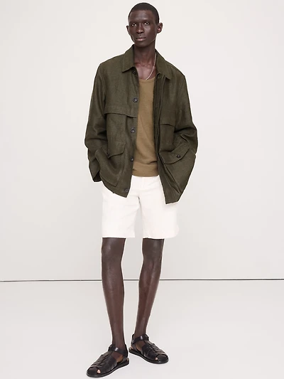 Linen Canvas Utility Jacket