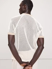 Cotton Mesh T-Shirt