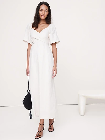 Linen Sweetheart Maxi Dress