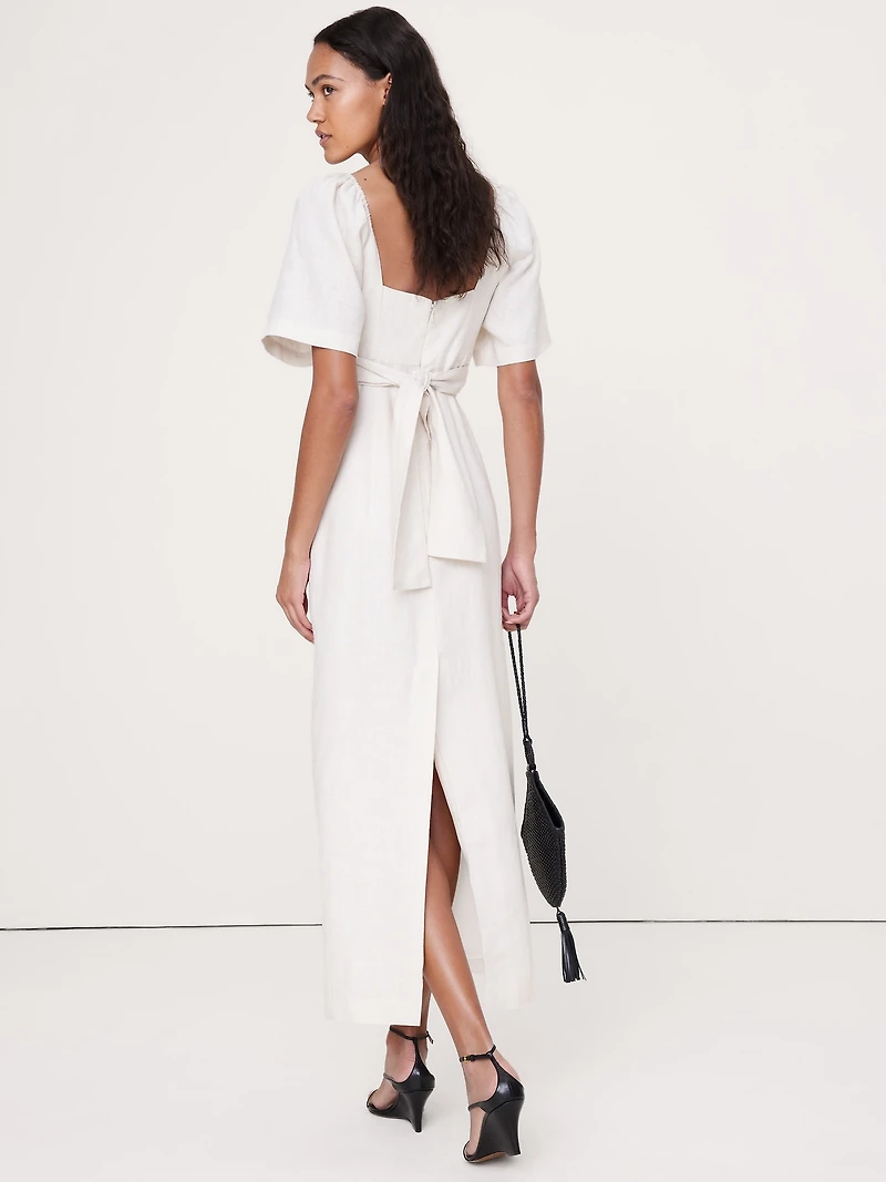 Linen Sweetheart Maxi Dress