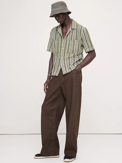Textured Stripe Resort Shirt