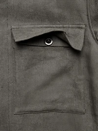 Linen Four-Pocket Shirt Jacket
