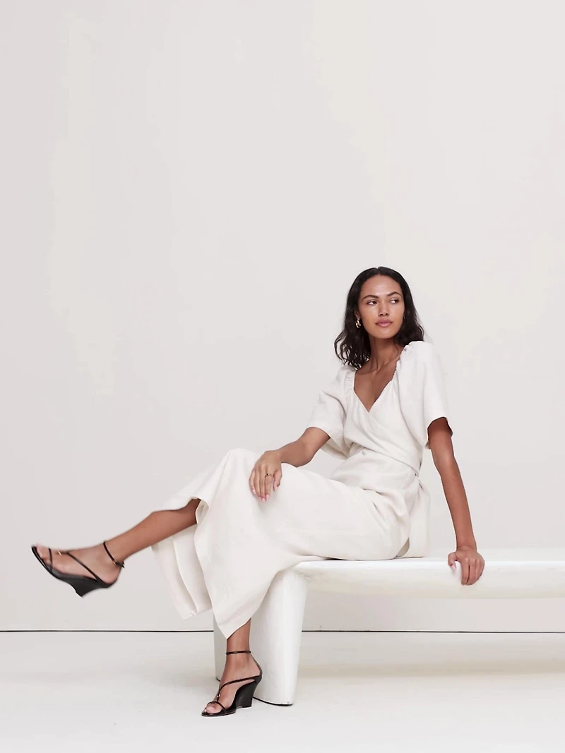 Linen Sweetheart Maxi Dress