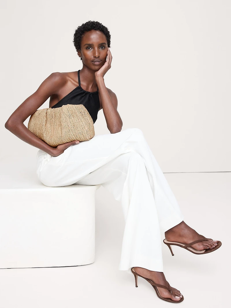 Raffia Clutch