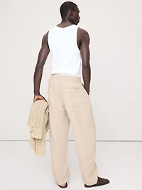 Relaxed Linen Utility Beach Pant