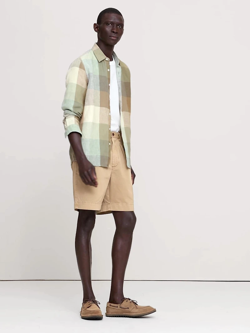 Archive Reissue Standard-Fit Plaid Linen Shirt
