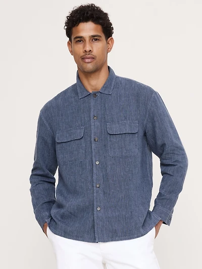 Relaxed-Fit Linen Resort Shirt