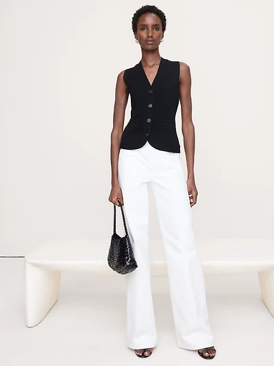 Larkspur Cotton-Silk Sweater Vest