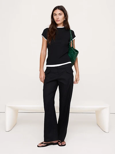 Airy Cotton Layered T-Shirt