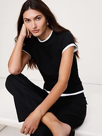 Airy Cotton Layered T-Shirt