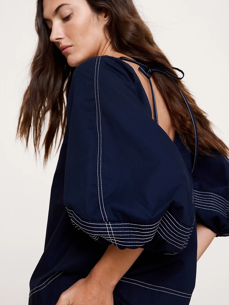 Cotton Scoop-Back Top