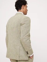 Green Linen-Cotton Suit Jacket