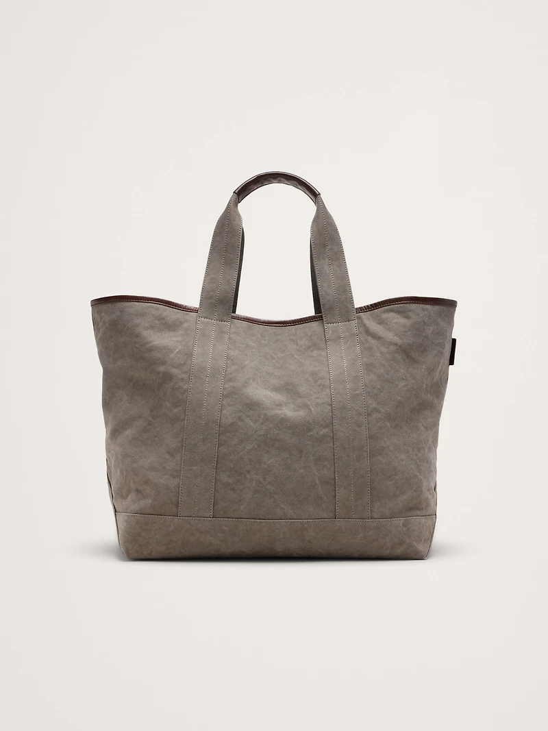 Canvas & Suede Weekend Tote