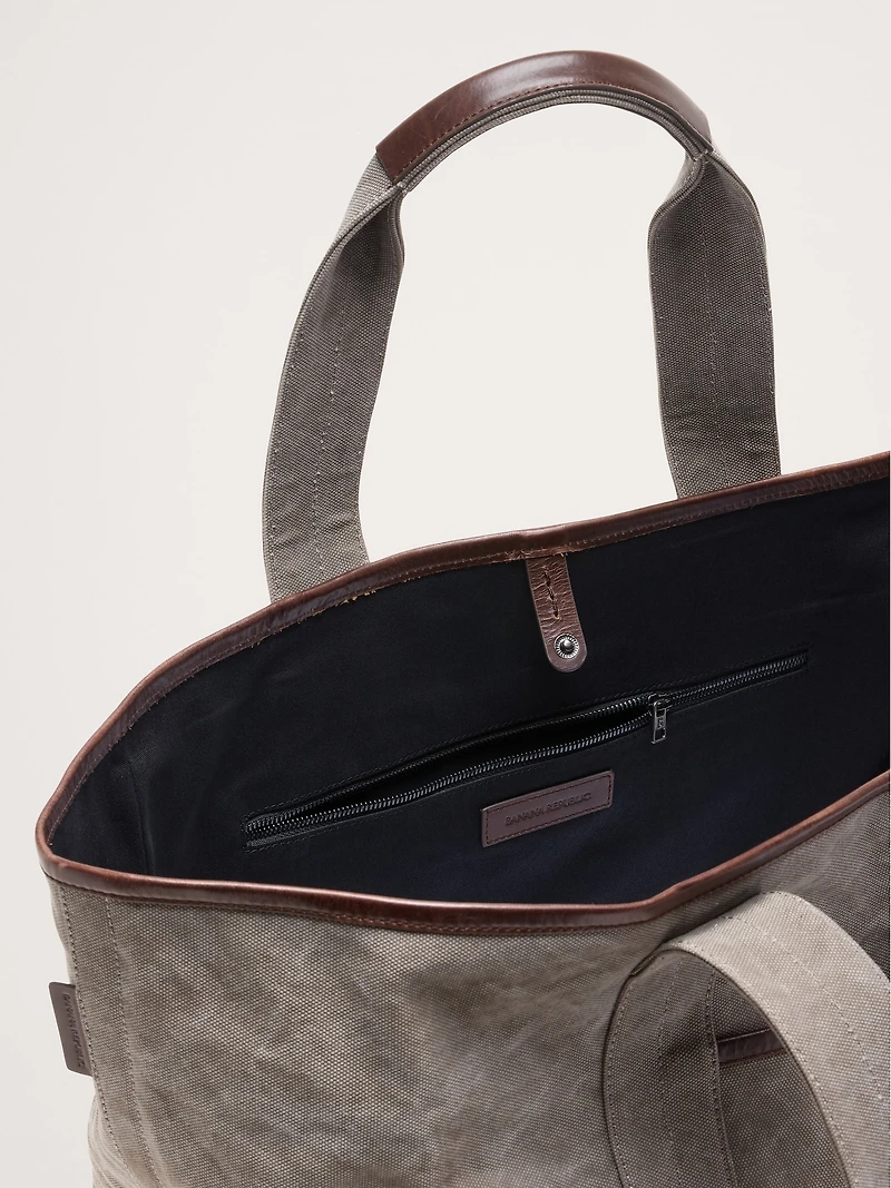 Canvas & Suede Weekend Tote