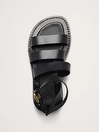 Italian Leather Flatform Sandal