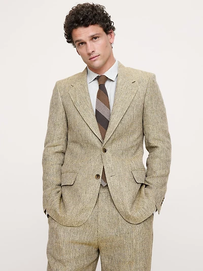 Relaxed Italian Linen Suit Jacket