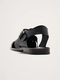 Leather Closed-Toe Fisherman Sandal