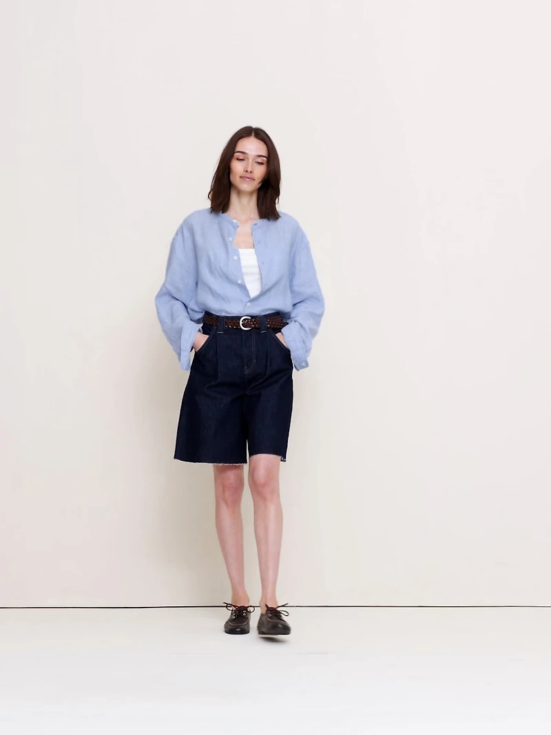 Low-Rise Denim Bermuda Short