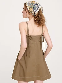 Cotton Twill Mini Dress