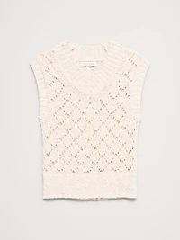 Crochet Cropped Sweater Vest