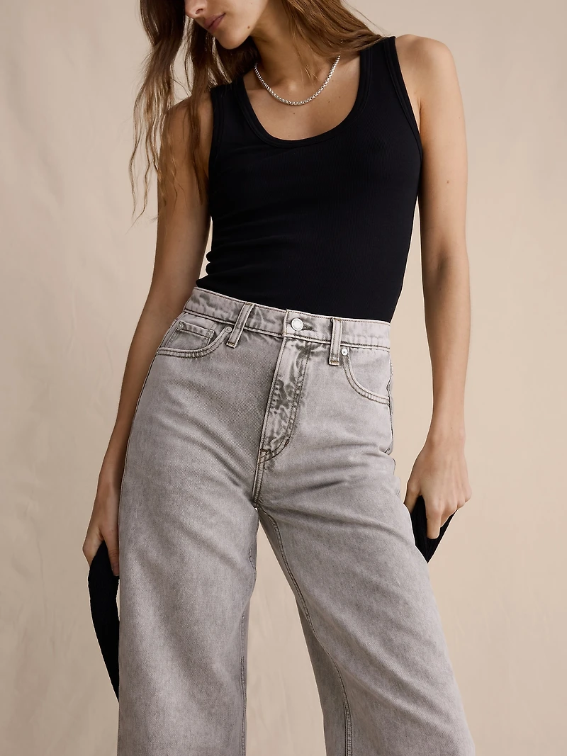 The Icon Classic Wide-Leg Crop Jean