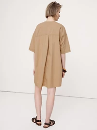 Cotton-Twill Pocket Mini Dress