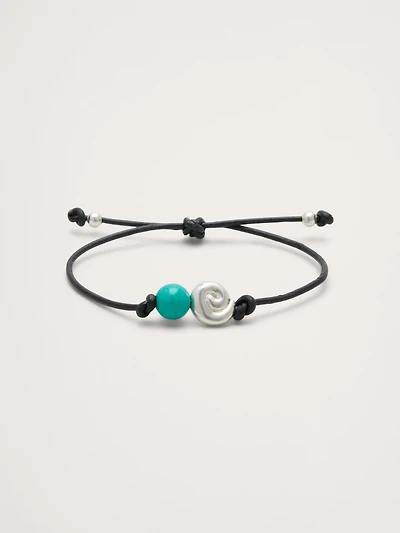 Metallic Stone Cord Bracelet