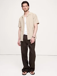 Standard-Fit Cotton-Linen Resort Shirt
