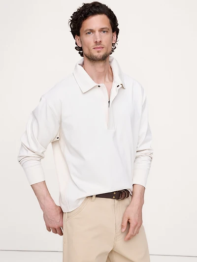 Cotton Quarter-Zip Sweatshirt