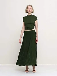 Sculpted Eyelet Maxi Skirt