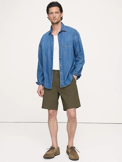 The Weekender 9" Pull-On Short in Cotton