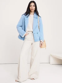 Cotton Twill Peacoat