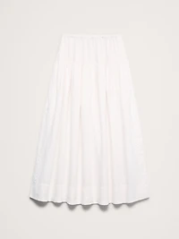 Linen Tiered Tie-Side Maxi Skirt