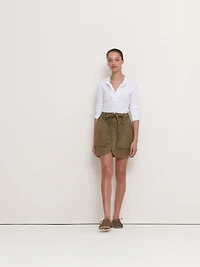 Cotton Utility Mini Skirt