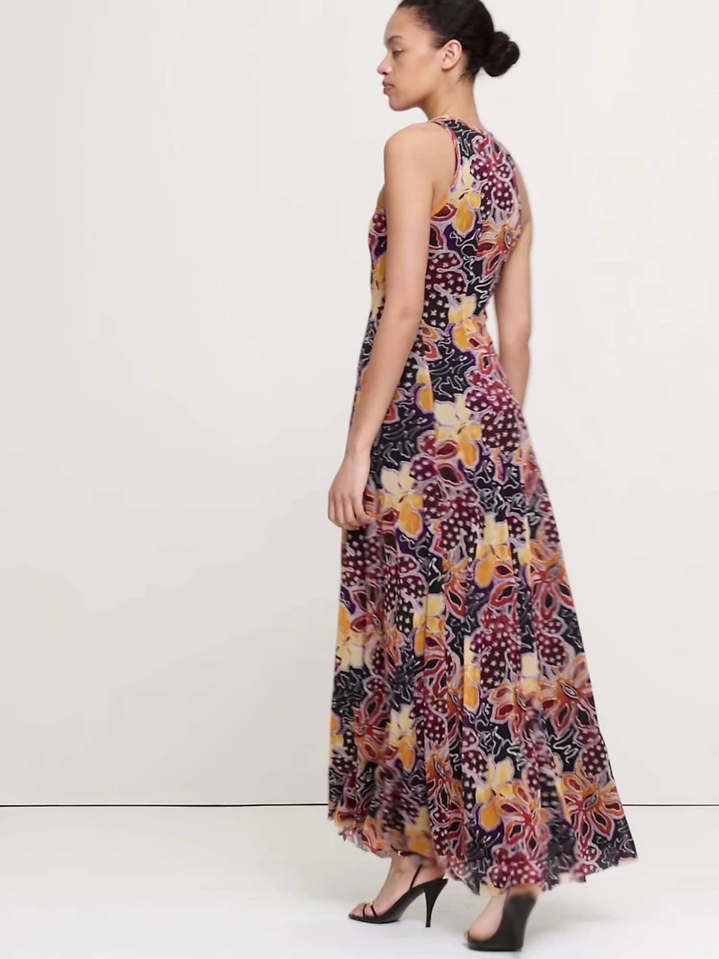 Mesh Tank Maxi Dress