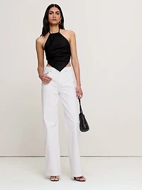 Linen Scarf Halter Top