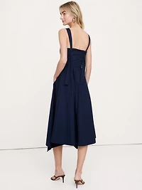 Cotton Poplin Wrap Shirt Dress
