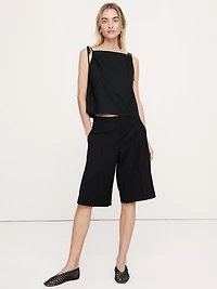 Cotton Poplin Tie-Strap Tank