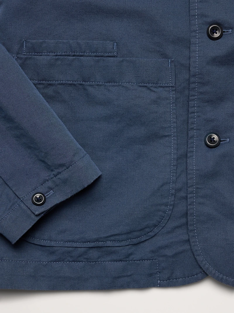Italian Linen-Cotton Shirt Jacket