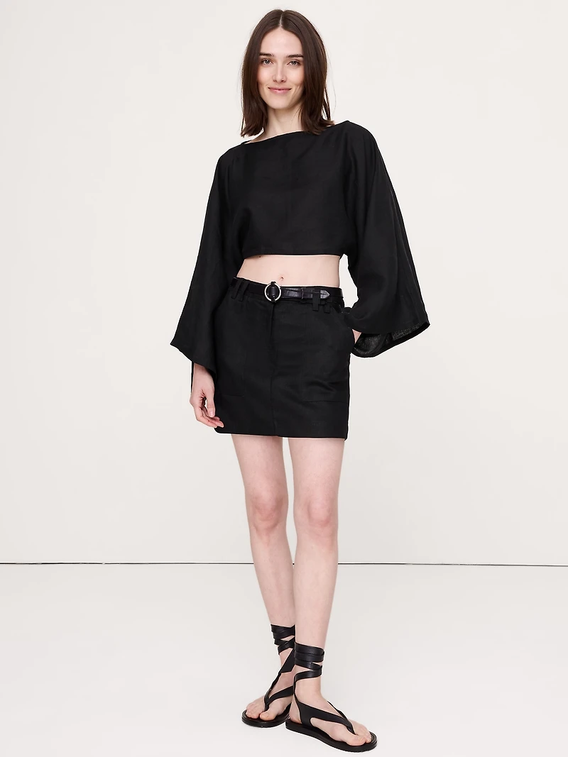 Linen Mini Skort