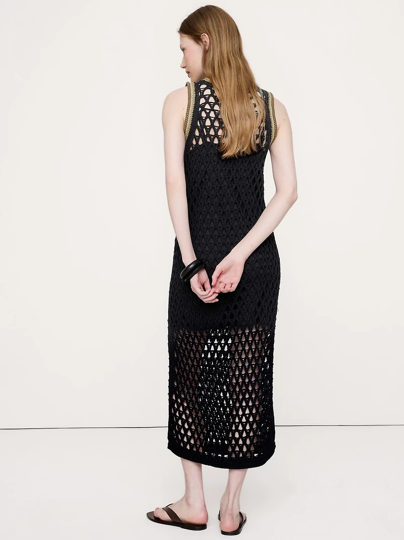 Cotton Crochet Maxi Dress