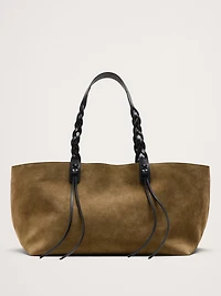 Large Leather East-West Tote