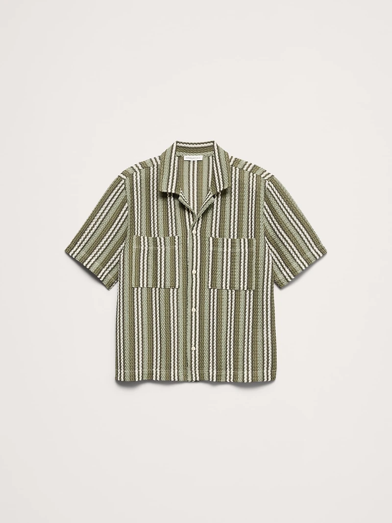 Textured Stripe Resort Shirt