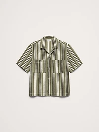 Textured Stripe Resort Shirt