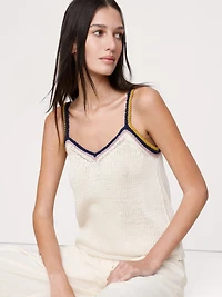 Coastal Cotton V-Neck Sweater Tank