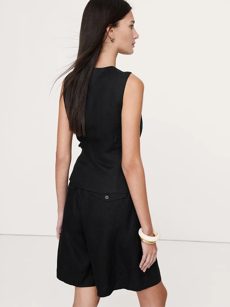 Linen Wrap Vest